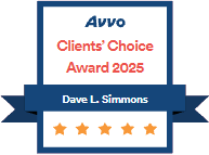 Logo Recognizing Law Offices of Dave L. Simmons, P.A.'s affiliation with AVVO